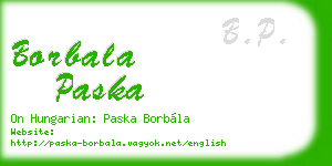 borbala paska business card